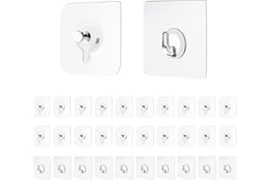 cwdvovy Bilderhaken Selbstklebend 30 Stück Klebehaken Transparent, Bilder Aufhängen Ohne Bohren, Klebenagel für Poster Fotos Dekorative Gemälde, Maximale Belastung 5 kg