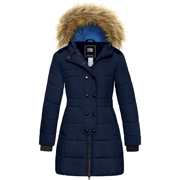 Manteau Hiver Fille Kids4ever - Veste Matelassée Capuche - Imperméable 4-12 Ans - Coupe-Vent Chaud