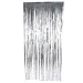 Produktbild FTVOGUE Folien-Vorhänge Lametta Metallic Foto Hintergrund für Hochzeit Geburtstag Bühne Party Decor Vorhänge, Silber, 2 m