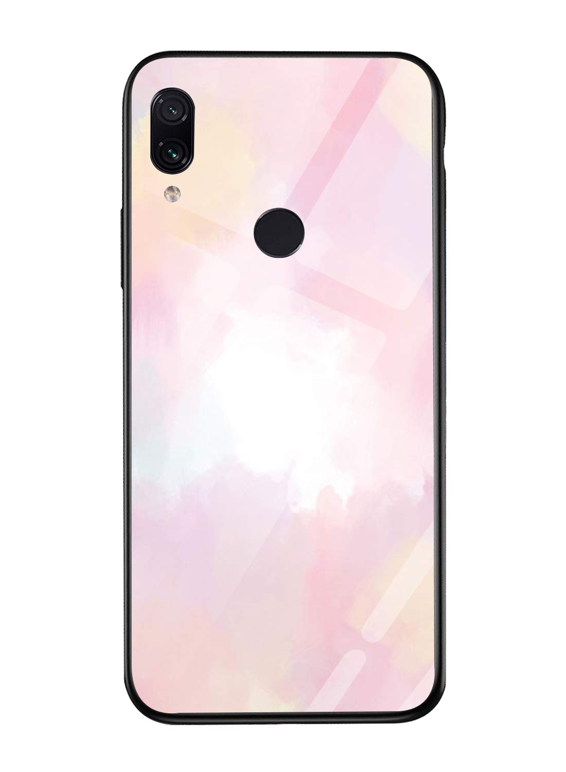 Oihxse Colorido Gradual Cristal Estilo Case Compatible con Redmi 5 Funda Vidrio Templado Trasera Carcasa Borde de Silicona Suave Protectora Ultra Fino Anti-arañazos