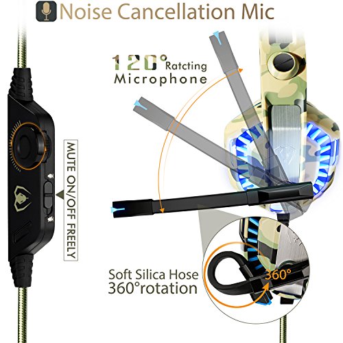 Auriculares PS4 con Micr  fono  Beexcellent 2017 Nuevo Auriculares Gamer Bajo Profundo de Diadema Cerrados Auricular Reducci  n de Ruido para PC PS4 Xbox one Tiene uno adaptador 