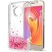 Produktbild Motorola Moto G5 (5.0") Hülle , 3D Glitzer Transparent Silikon Tasche mit Weich Rahmen Fließen Flüssig Bling Schwimmend Treibsand Liquid Bunte Stern Herz Case Cover für Motorola Moto G5 (5.0") - Roségold
