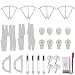 Produktbild surom MJX X400 x400 W Zubehör Quadcopter Ersatzteile Crash Pack Ersatz, MAIN Blade Propeller & Akku & Motor & Propeller Bildschirmschutzfolien Klingen Rahmen & Landing Skid & Main Gears Set & Motor Base