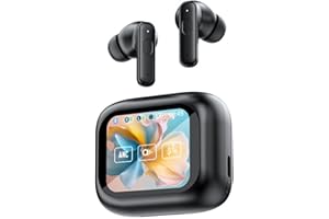 VENMON NATURALMENTE Auriculares Inalámbricos Bluetooth Pro con Pantalla Táctil LED, Cancelación Activa de Ruido (ANC), ENC para Llamadas, Graves Mejorados con Diafragma de Grafeno, Bluetooth 5.4 y 50 Horas de Batería