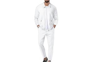Veriliss 2 Pièces Survêtement Homme Waffle Soft Ensemble Veste Sweat Et Pantalon Jogging Combinaison De Sport