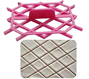 S.Han Plastic Diamond Fondant Quilt Mould Embosser Mold Cake Decoration Tool