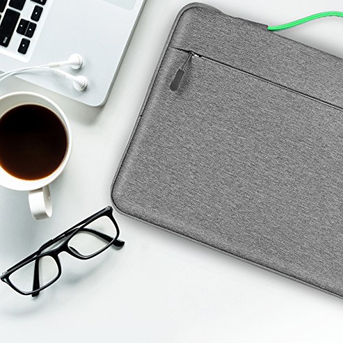 Ellitac® Laptophülle 13 Zoll 13,3 Zoll MacBook Pro Retina/12,9 Zoll iPad Pro, Microsoft Surface Pro 3 / 4, Laptop Schutztasche, Spritzwasserfest, Grau / Grün - 8