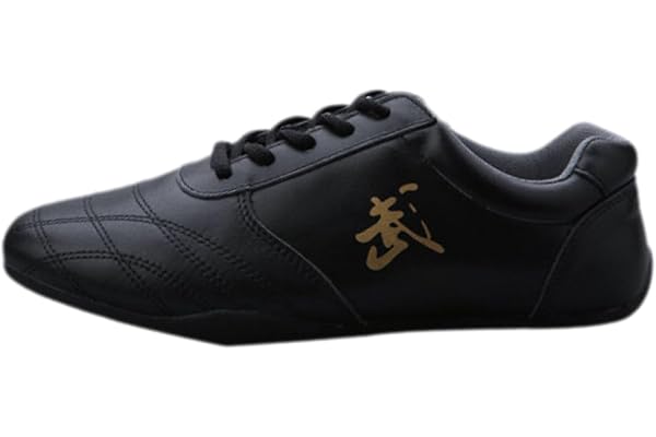 Taichi Arts Martiaux Chaussures DéContractéEs,Pantoufles Style Chinois Kung Fu,Hommes Taichi Chaussures,Cuir,Unisexe,AntidéRapant,Doux Et RéSistant à l'usure,pour TaïChi Kong Fu