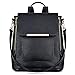 Produktbild Rucksack Damen,COOFIT Damen Rucksack Leder Rucksäcke Umhängetasche Schulrucksäcke Reise Daypacks Tasche Schulranzen Schwarz