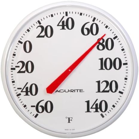 AcuRite01360 12.5-Inch Basic Thermometer, 1.1, White