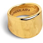 SINGULARU - My Ocean Ring - Brass Ring with 18 Kt Gold or Rhodium Plated Finish - Jewelry For Women - Made in Spain - Various