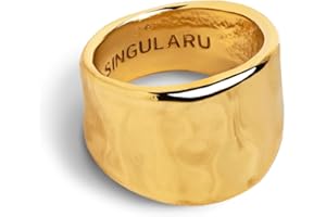 SINGULARU - Anillo My Ocean. Latón con Acabado Baño en Oro de 18 Kt o en Rodio