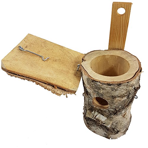 Nistkasten 32 x 18 x 17 cm Vogelhäuschen aus 100% naturbelassenen FSC® Birkenholz Vogelhaus zum Aufhängen mit Öffnung für einfache Reinigung - 3
