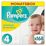 Pampers Premium Protection Gr. 4 (Maxi), 8-16 kg Monatsbox, 168 Windeln