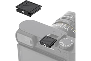 JJC Tappo di copertura in metallo compatibile con fotocamera digitale Leica Q3, Q3 43, Q2, design a copertura completa, antigraffio, antipolvere e antimacchia (nero)