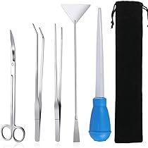 Kit Attrezzi Per Acquario - Forbici, Pinzette E Spatola In Acciaio Inox, 4 Pezzi - Foto 3