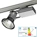 Produktbild LIVAL Strahler Winner silber grau HQI HCI für Stromschiene Leuchte mit 50 Watt PHILIPS CDM Lampe