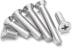 ANSIEDIO M1,6 Kreuz Senkkopfschrauben Edelstahl Maschinenschrauben Mini Reparatur Schrauben M1.6×6mm,100 pcs