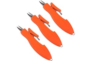 Tenlacum 3pcs Retractable Pocket Fishing Scissors Snips Braid Line Cutter for Fishing Hiking Camping