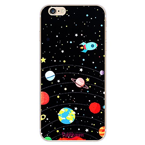 BubbleGum® for iPhone Models SPACESHIPS Case Collection - Tpu Protective Soft Gel Artistic Case Cover (iPhone 5 5s 5se, 5: UFO on Earth) …