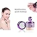 Electric Makeup Blender Puff,ETTG 3D Electric Beauty Makeup Blender Powder Puff Vibrating Foundation Puff Electronic Cosmetic Sponge-Purple