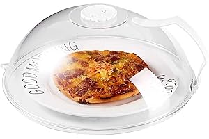 Cymax Microwave Cover with Handle,Microwave Splatter Cover for Food,Microwave Plate Cover Microwave Splatter Guard,Anti-Splatter with Steam Vents Keeps Microwave Oven Clean
