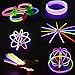 Produktbild LEEHUR 100 Stück Mischfarbe Knicklichter Leucht Sticks, Light Up Glow Sticks, Neon Leuchtsticks für Party, Jäten, Weihnachten und Dancing Clubs (White accessories)