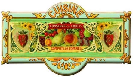 FRENCH VINTAGE METAL DOOR PLATE APPLE SAUCE - MP184