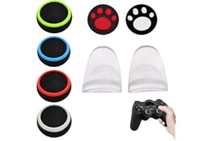 CUTIOLLY Thumbstick Kappen,Thumbstick Kappen Grip Set,Joystick Kappen,Thumbstick Aufsätze,Silikon Thumbsticks,Thumbsticks Controller,Joystick Kappen Thumb Grips,Controller Zubehör für PS4、Xbox、PS5 Controller