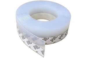 Silicone Door Seal Strips, Soundproof Weather Stripping Windproof Door, Self Adhesive Sealing Sticker for Window Gaps, Insect, Bottom of Side Door Tape for Home 45mm (3 Meter,White)