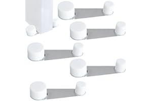 JANDTEK Fermaporta da pavimento girevole - Ferma porta da pavimento 6 pezzi - Ferma porte da pavimento bianco -fermaporte da terra