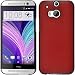 Produktbild PhoneNatic Case für HTC One M8 Hülle rot Lederoptik Hard-case + 2 Schutzfolien