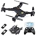 Produktbild Virhuck Faltbare RC Quadcopter Wifi FPV 720 P Kamera, mit 2X Batterien 900mAh, Höhe Halten Kopfloser Modus Hoch / Niedrig Tempo-Modus G-Sensor-Modus - Schwarz.