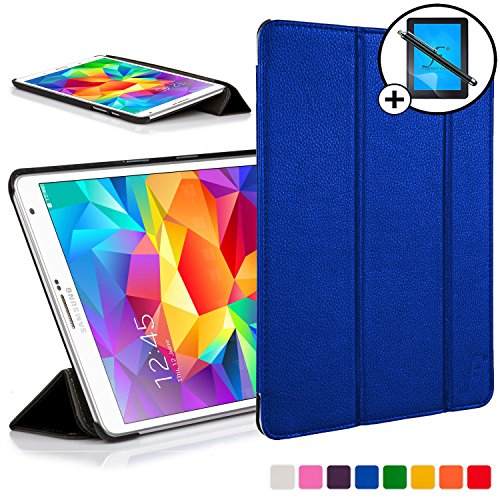 ForeFront Cases® Neue Leder Hülle / Tasche / Case / Cover für Samsung Galaxy Tab S 8.4 T700 - Rundum-Geräteschutz und intelligente Auto-Sleep-Wake-Funktion mit 3-JAHRES-GARANTIE VON FOREFRONT CASES - inkl. Eingabestift und Displayschutz