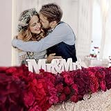 EQLEF® 1 Set Mr & Mrs Holzbuchstaben für Hochzeit Dekoration Sign Top Table Geschenk-Dekor - 6