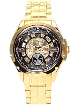 Lindberg & Sons - SK14H030 - wrist watch for men - skeleton - automatic movement analog display - black dial -...
