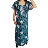 Indiatrendzs Women's Cotton Nighty Printed Nightwear Night dress Free Size