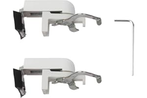 Ventanara® Uchwyty zaciskowe z podkładką uszczelniającą, roleta bez wiercenia, mocowanie zaciskowe, 2 sztuki (żaluzja z uchwytami zaciskowymi, biała)