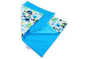Petit Lulu Wickelunterlage für Babys | wasserdicht waschbar wiederverwendbare Wickelauflage | Windelmatte | Wickeltischunterlage | Windel Matte für Unterwegs | Made in EU (Baby Elefanten (blau))