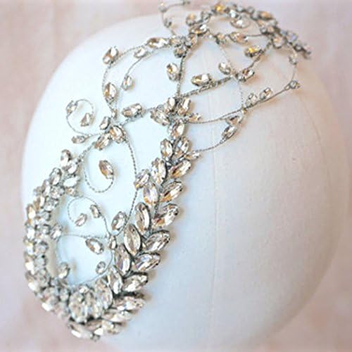 Handcess Wedding Hair Vine Headband Rhinestones Crystal Hair Piece