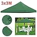Produktbild Yahee Pavilliondach Ersatzdach wasserdicht für Pavillon Partyzelt Festzelt 3x3 Meter in 4 Farbe (Grün)