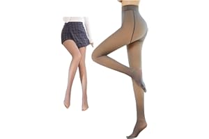 JOKBEN Damen Strumpfhosen Winter Thermostrumpfhosen für damen Fleece Strumpfhose Perfekt Beine abnehmen Gefälschte Durchscheinend Pantyhose Warmer Leggings