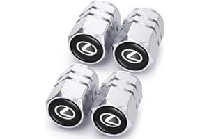 ACHARD Silvery Alloy Tyre Valve Caps for Lexus ES350 GS350 GS300h GS450h is300 es350 ls460 rx350 NX300h,Premium Leak-Proof Wheel Caps Dust Caps for Car Tyres, 4PCS