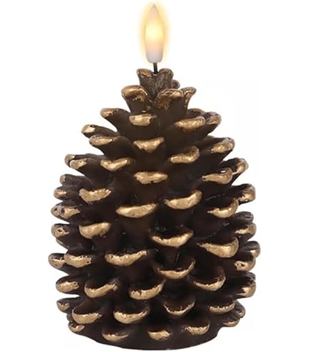 Fanna 2 Candele A LED Senza Fiamma A Forma Di Pigna, Con Timer