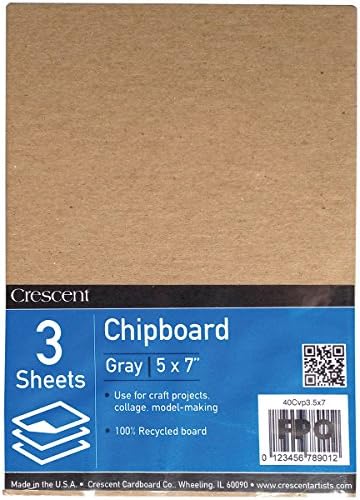 Crescent Creative Products VP40C-0507 (3 Count) #40C Value Pack Recycled Chipboard, 5" X 7"