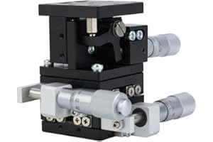 HILILAND XYZ Linear Stage, 3 Axis Optical Stage Manual Moving Precise Adjustment Horizontal Lifting Slide Platform 40x40mm LD40-LM