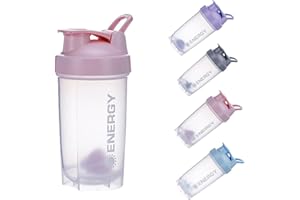 KHAOP 400ML Protein Shaker Cup Protein Shaker Bottle 500ml BPA Free Leakproof Portable for Sports Supplements Shakes With Steel Mixing Ball for Protein Shakes Dishwasher Safe