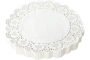 VYIBPDY Spitzenpapier für Kuchen Rundes Tortenspitze Küche Backpapier Weißes Papierdeckchen Tischset Papier für Hochzeit Geburtstag Party Kuchen Pappteller 3.5inch, Tortenunterlage Rund, 140 Stück