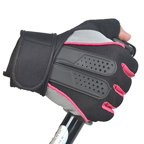 J&DS Weight Lifting Gloves With Wrist Wraps Damping Summer Anti-slip Fingerless Gloves For Training Fitness Exercise
