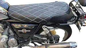 Sahara Seats Royal Enfield Interceptor 650 Waterproof Seat Cover with Leather Finishing (Black).